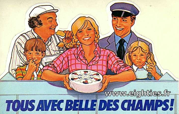 Autocollant Belle des champs fromage des annees 80